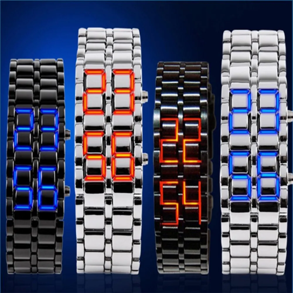 Skmei LED movement 30M waterproof Watch Fashion Time Strip