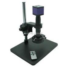 Industria de Inspección de Vídeo HDMI HD Digital USB Microscopio Cámara de Control Remoto + Soporte + Lente de Montura C de Ajuste Fino + luz LED