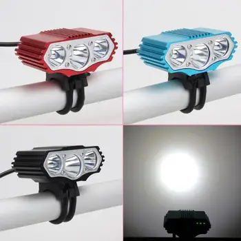 

12000LM Bicycle Front Lamp 3 X T6 LED 4 Mode Cycling Light Headlight Flashlight Rechargeable Battery 6400mAh Bike Accessories