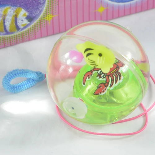 Luminous bouncing ball with elastic string light clear transparent crystal playball children pet toy doggy kids girls boys gift 2