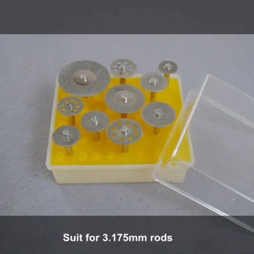 10pcs/set Dental Slice Electric Grinding Rotation Cutting Tools Diamond Saw Discs Wheel Blades | Красота и здоровье