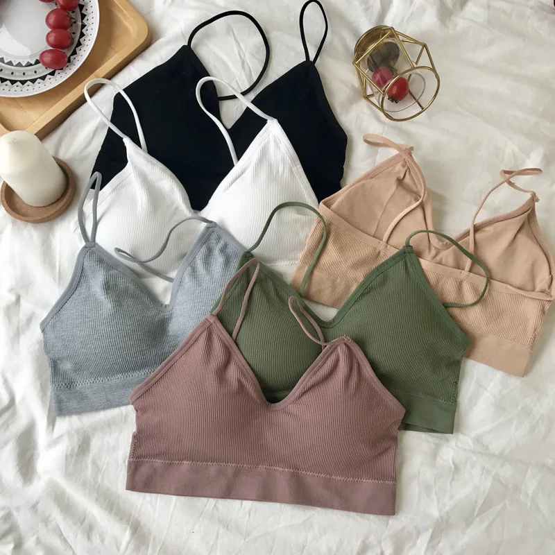

One Piece Sports Bra Absorb Sweat Top Free Seamless Bras For Women Solid Sexy Lingerie Underwear Beautiful Back Women Bras Tops