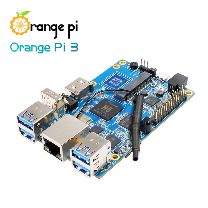 Orange Pi 3 Set4: OPI 3+ блок питания, H6 2GB LPDDR3 Gigabyte AP6256 BT5.0 4* USB3.0 Поддержка Android 7,0, Ubuntu, Debian