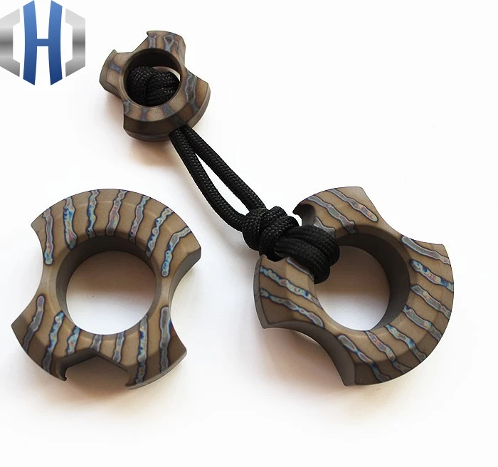 

Titanium Flame Pattern EDC Tools Men And Women Self-defense Bottle Opener Tool