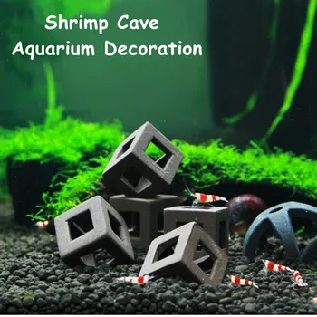 

5pcs Fish Tank Ornament Ceramic Crafts Landscaping Ceramic House Shelter For Small Shrimp And Fishes Aquarium Decorations