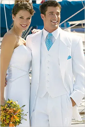 2017 Latest Coat Pant Design White Wedding Suits for Men Prom Jacket Slim Fit Tuxedo Custom Groom Suit 3 Piece Blazer Masculino | Мужская