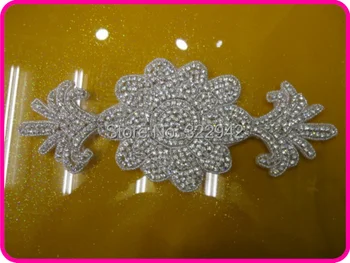 

Free shipping wholesale bridal applique and crystal applique for dresses