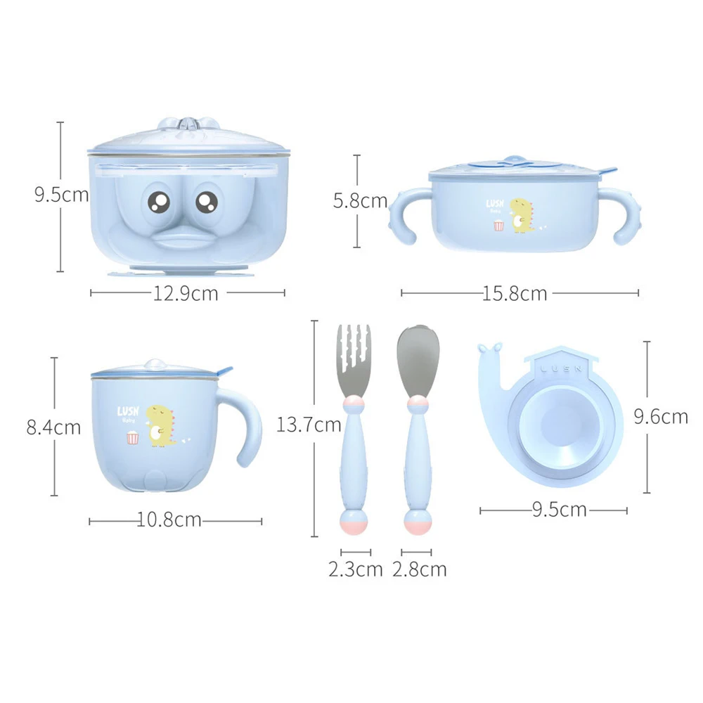 Xiaomi сохранение тепла детская посуда Детская безопасность набор посуды из нержавеющей стали миска для кормления детей ложка Вилка чашка с присоской