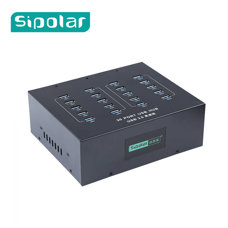 Sipolar промышленный 20 портов 100 V-240 V USB 3,0 концентратор высокоскоростное зарядное устройство концентратор встроенный 5V 22A адаптер питания EU AU UK US Plug