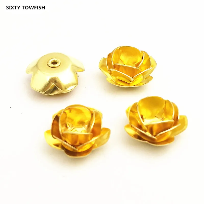 

10pcs/lot 11mm Rose Flower Original Brass Filigree Charms DIY Jewelry Base settings Accessory Finding B30680