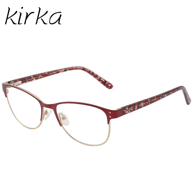 

Kirka Half Rim Metal Prescription Optical Frame for Women Spectacles Lady's Myopia Glasses Frame