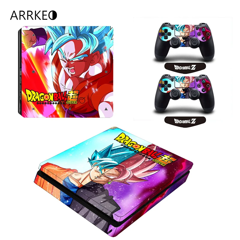 ARRKEO Dragon Ball Son Goku виниловая наклейка PS4 тонкая для PlayStation 4 консоль + 2 контроллера