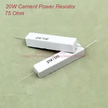 5 шт./лот) 20 Вт 75 Ом керамический цементный резистор 75 Ом TOL 5% резисторы