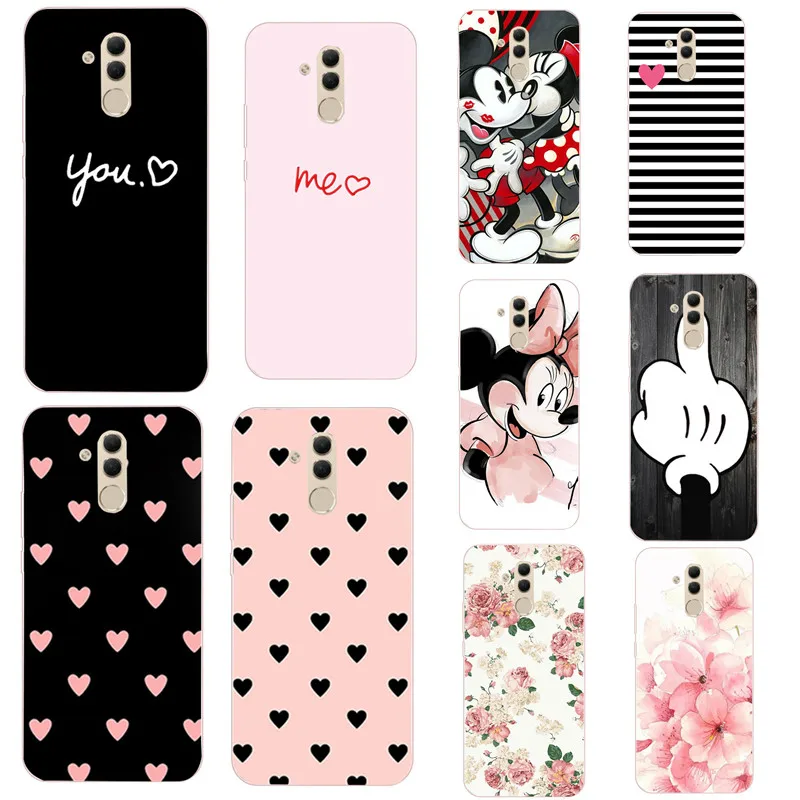 

soft silicone case For Huawei Mate 20 Lite Cases 6.3 inch Pink Silicon Phone shell For Huawei Mate 20 10 P20 P30 Lite Pro Covers