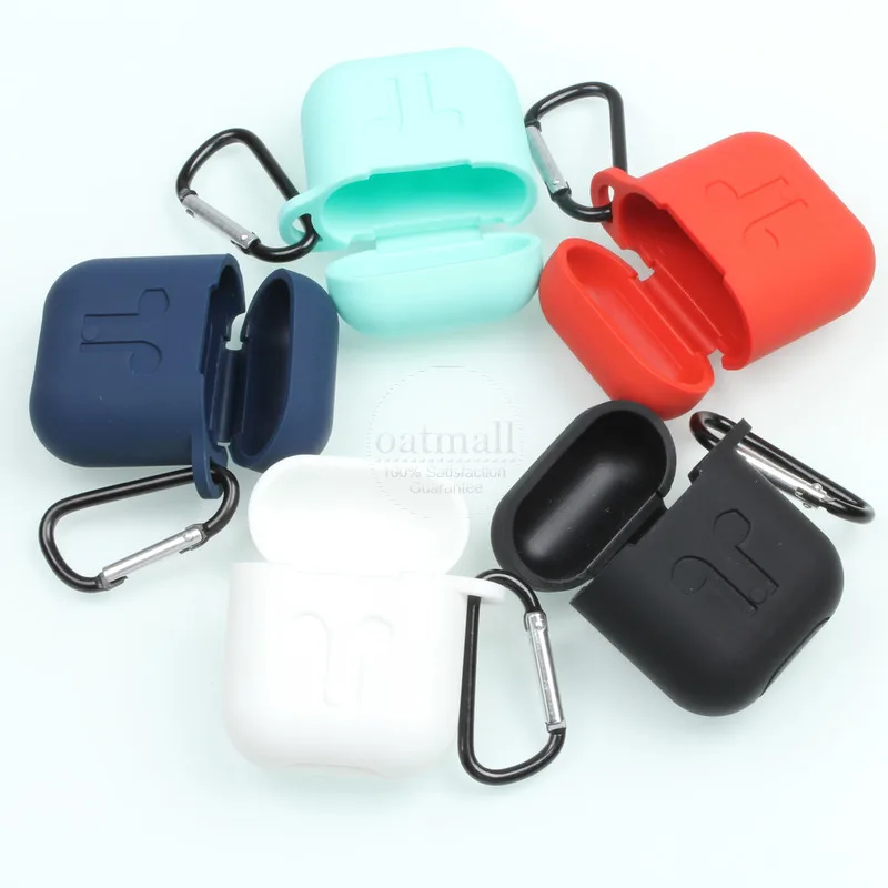 Silicone Cover For Apple Airpods Air Pods 2 1 i60 i80 TWS Charging Case Anti-lost Straps Earphone Protector Watch Band Holder
