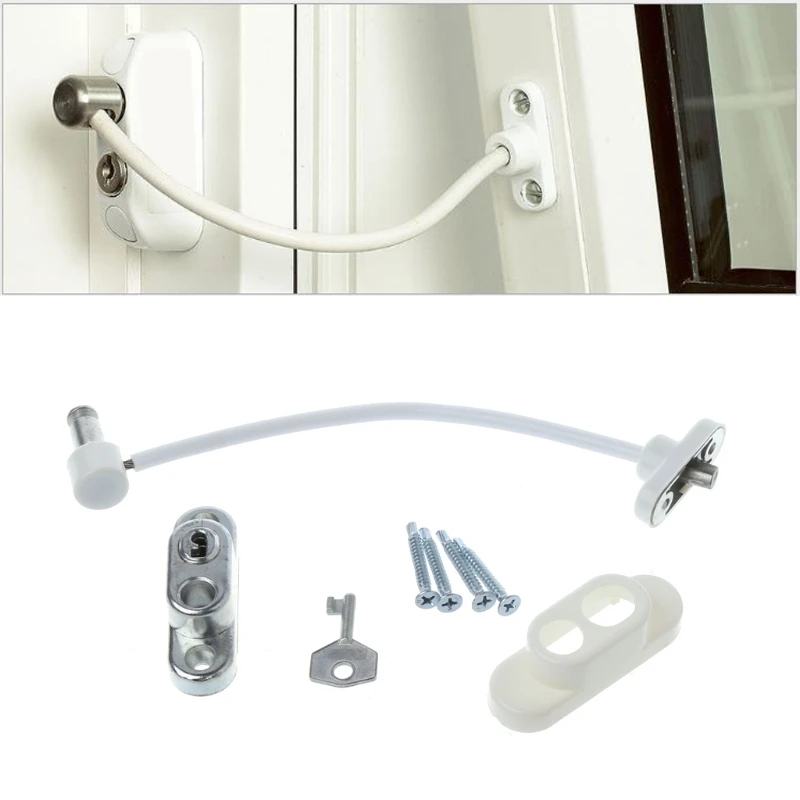 Window Door Restrictor Child font b Baby b font Safety Security Cable Lock Catch Wire R06