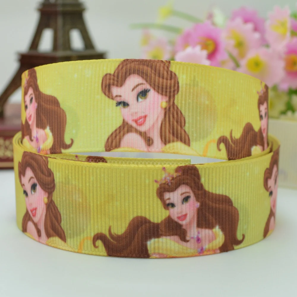 DUWES 7/8&quot 22mm Beauty Princess Printed grosgrain ribbon hair bow DIY handmade wholesale Customization OEM 50YD | Детская одежда и