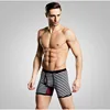 M-6XL Fashion Men's Stripe Boxers Sexy Cotton Lengthen Straight Angle Pants FRONT OPENING Design Underpant ► Photo 3/6