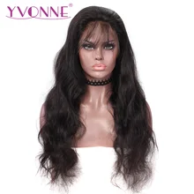 YVONNE Body Wave Full Lace Wigs Human Hair With Baby Hair Brazilian Virgin Hair Wig Natural