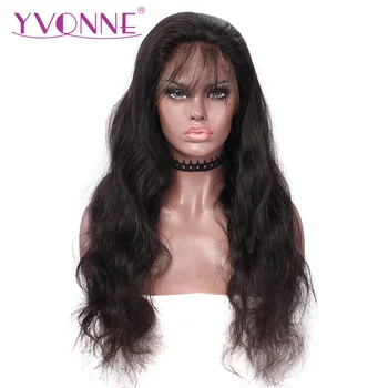 YVONNE Body Wave Full Lace Wigs Human Hair With Baby Hair Brazilian Virgin Hair Wig Natural