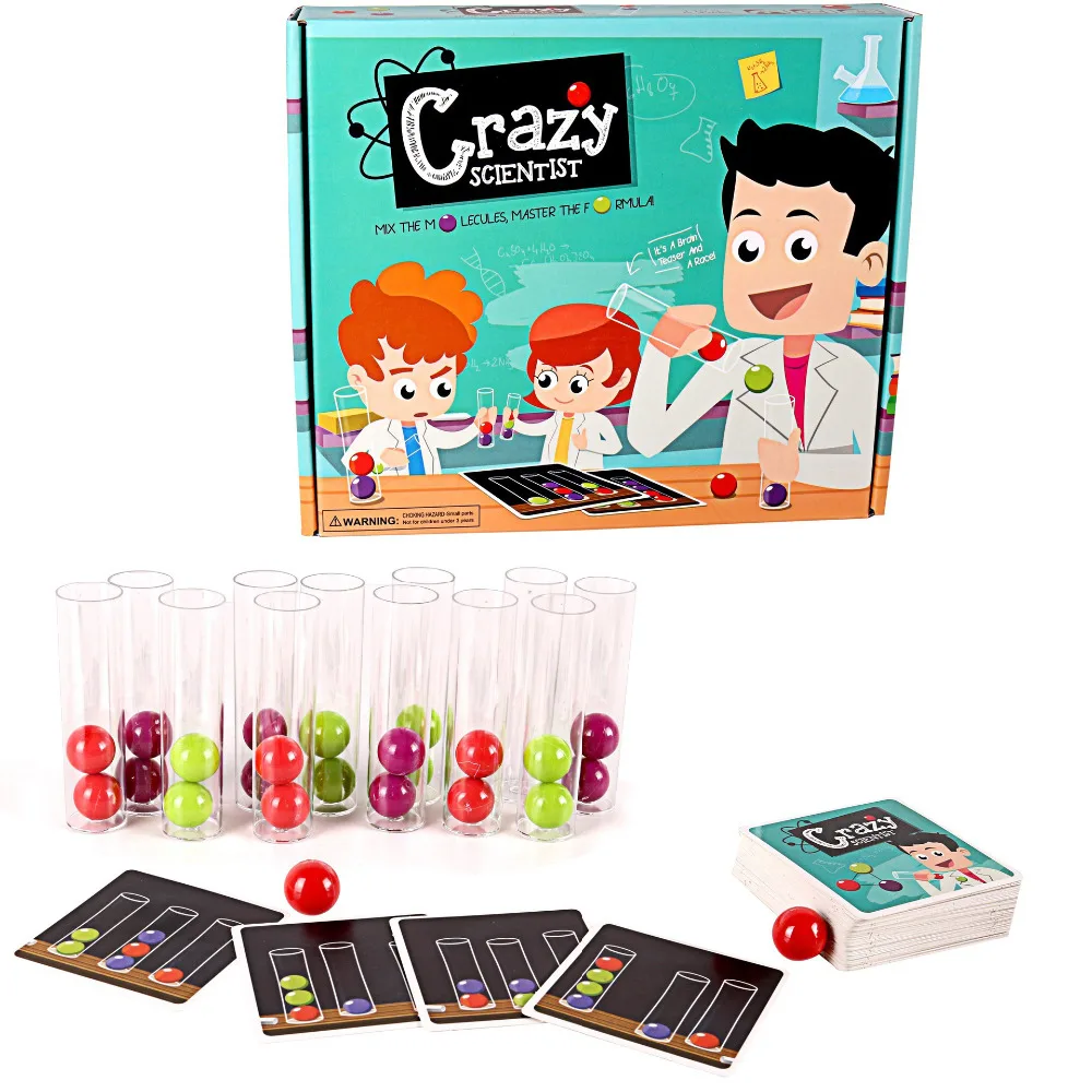 Crazy Scientist Board Game Test Tube Set Logical Thinking