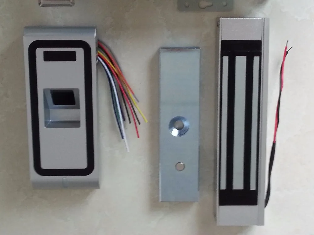 

125khz WG26 output metal Fingerprint Biometric access control rfid reader for gate door access control with 180kg electric lock