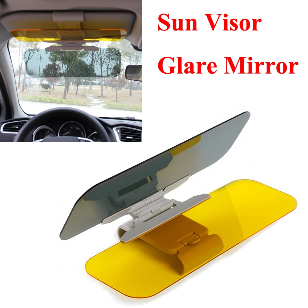 HD Car Sun Visor Goggles Day And Night Anti dazzle Mirror Sun Visors