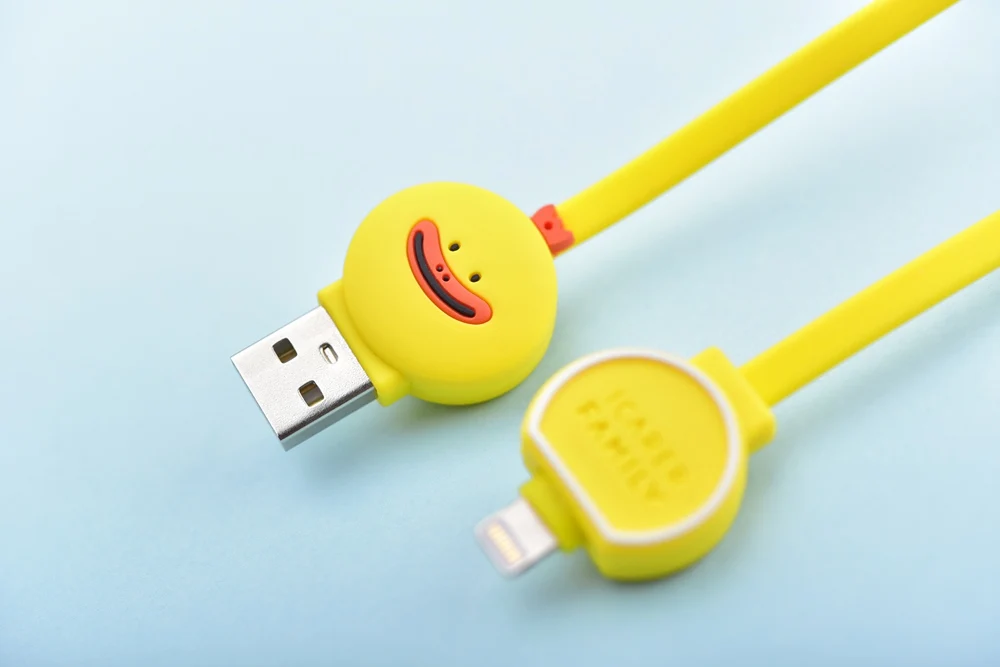 1 м милый мультяшный Micro USB кабель для IPhone samsung type-c зарядный Магнитный зарядный адаптер usb type C кабели для мобильных телефонов - Цвет: Цвет: желтый