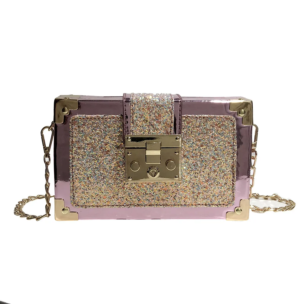 

Fashion Women Sequins Leather Crossbody Bag Shoulder Beach Bag Messenger Bag Female Bags Trunk Tote Spanish Brand Bolsos #R25