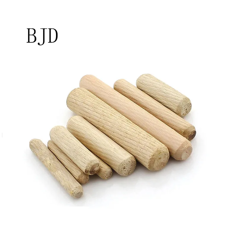 

M6 M8 M10 M12*20-70mm Cabinet Drawer Round Fluted Wood Wooden Craft Dowel Pins Rods