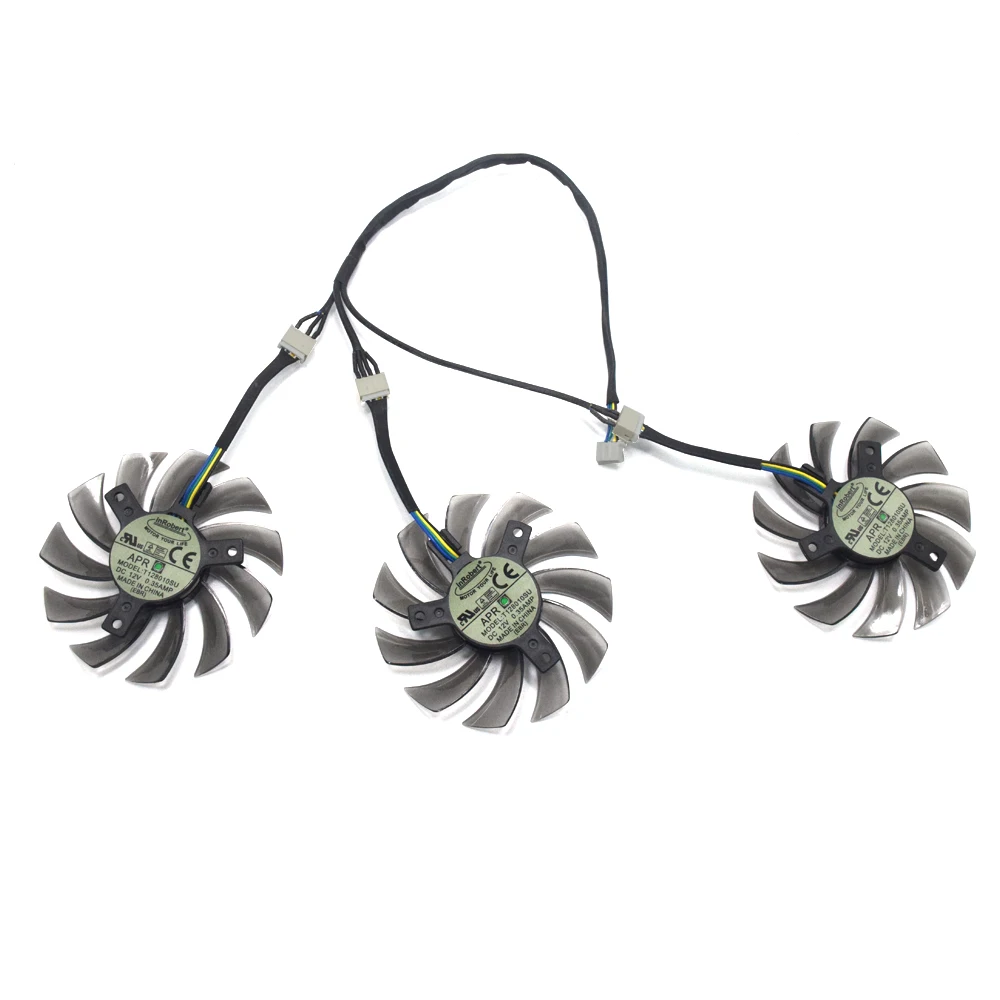 

Everflow T128010SU 75mm 4Pin Cooler Fan For GTX 670 680 gtx780ti GTX 1070 Gigabyte GeForce 570GTX gigabyte r9 290 video card