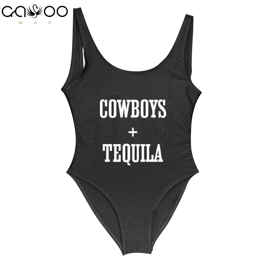 COWBOYS + TEQUILA купальники 2019 цельный купальник Танкини женский монокини с высокой