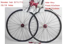 На MTB углерода 29er колеса 25мм глубиной 30 мм широкий Hookless горный 3К велосипед колеса с Новатек D711/D712 ступицы диска 
