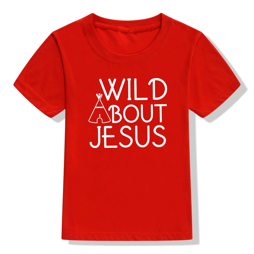 Wild Bout/Детские топы с надписью «Jesus», летняя футболка для маленьких девочек Детская футболка с короткими рукавами летняя одежда для маленьких девочек Футболка