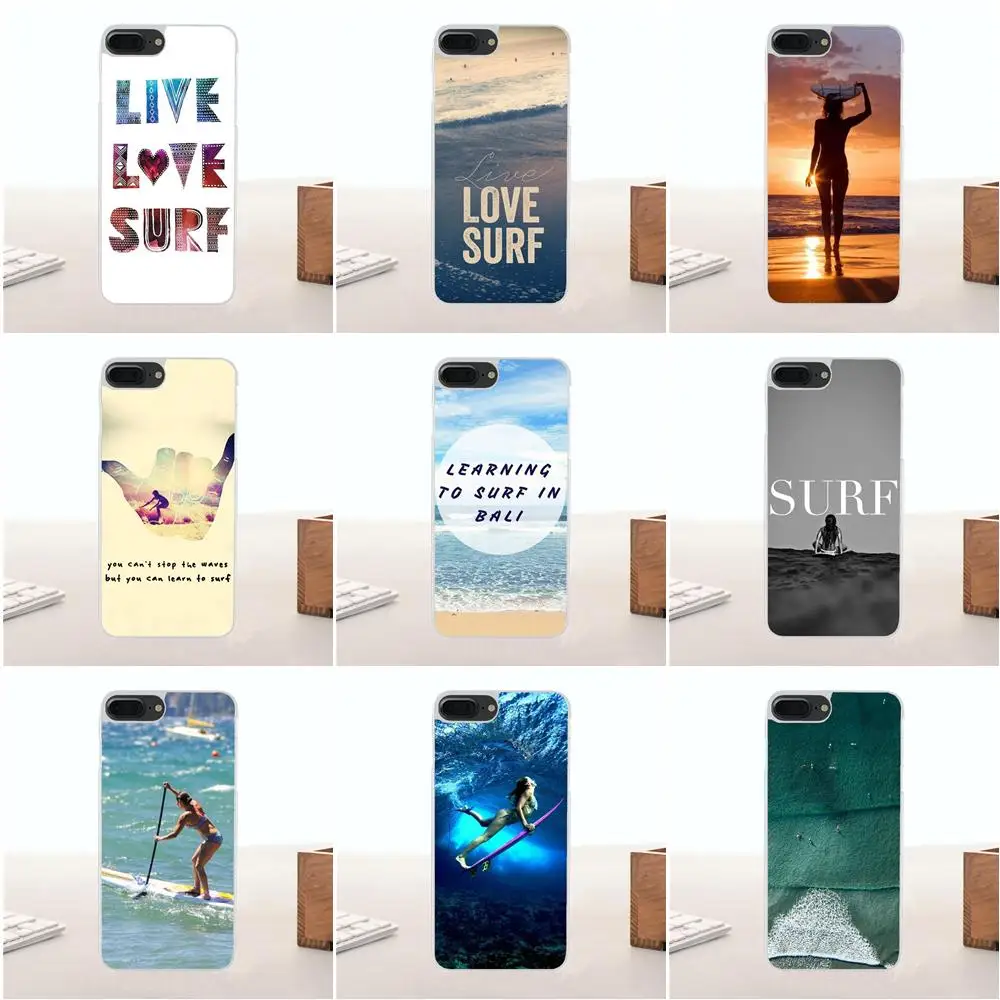 Для Apple iPhone 4 4S 5 5C SE 6 6S 7 8 Plus X для Мягкая Художественная печать обучение серфингу