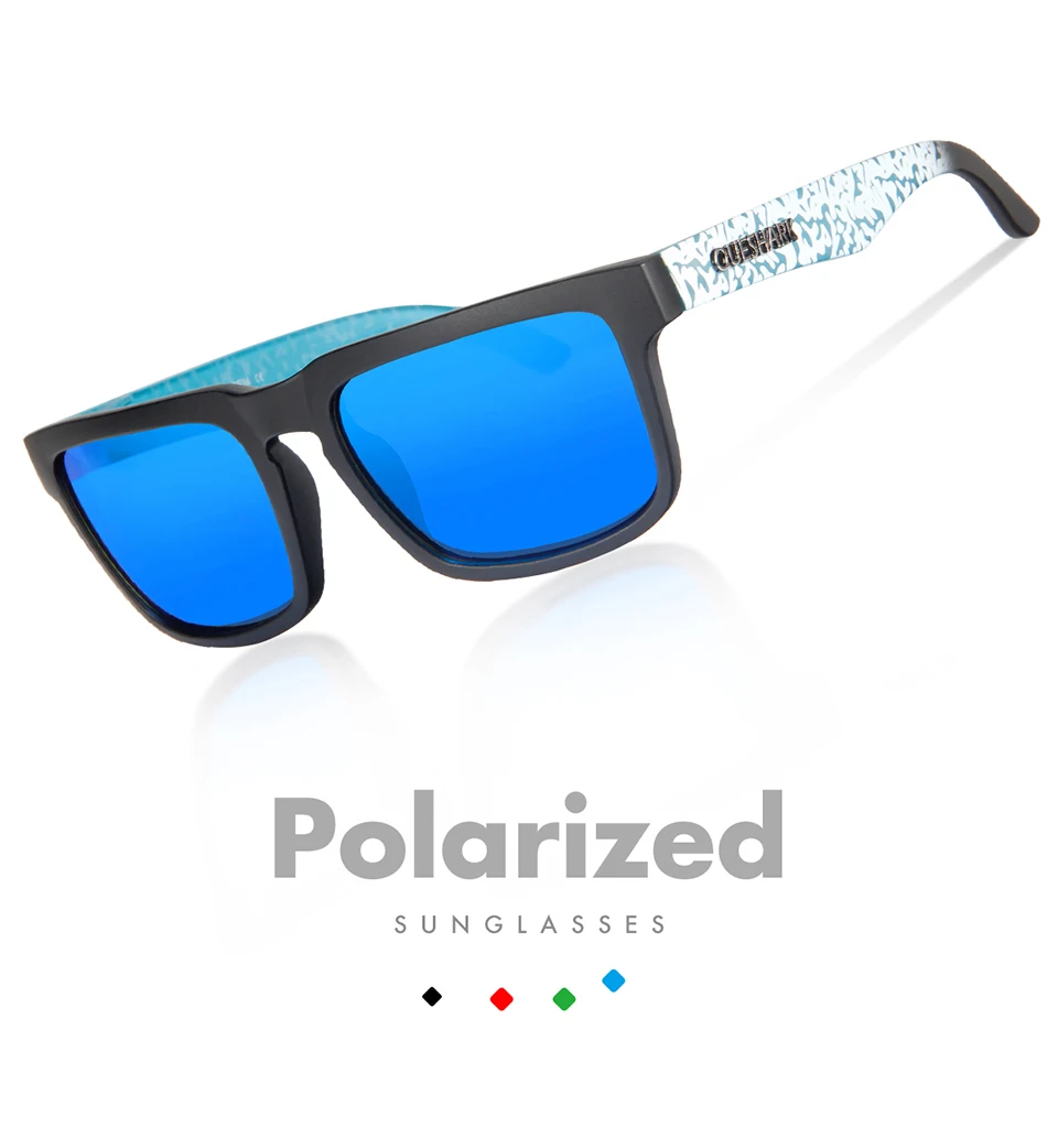 Óculos de Sol para Mulheres Mulheres dos Homens de Pesca Esportes ao ar Queshark Tr90 hd Quadro Espelhado Polarized dos Homens de Pesca Caminhadas Livre 2 Cheap Óculos de pesca