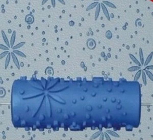 

5inch 3D rubber roller wall painting roller,blue roller, free shipping, 031YB,pattern design print roller without handle grip