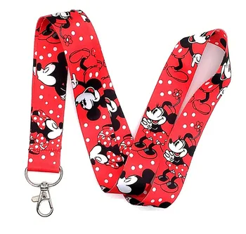 

New 30 Pcs mickey minnie Lanyard Neck Strap keys ID Card Mobile Phone Straps Badge Holder DIY Hang Rope VV-3