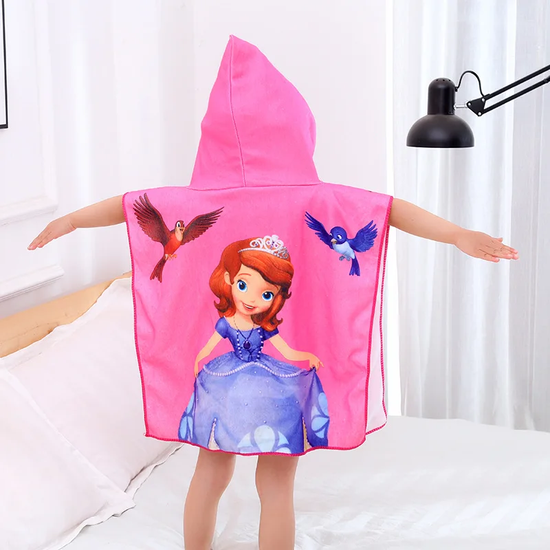 

Disney 50X100cm children's cotton cartoon spider man Minnie bath towel baby boy girl beach towel cape towel gift