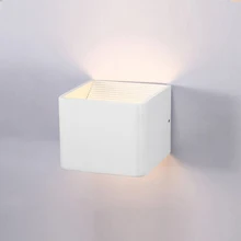 Настенный светильник квадратной формы из алюминия с двойной головкой, прикроватный светильник для спальни, современный простой внутренний светодиодный светильник для гостиничного проекта