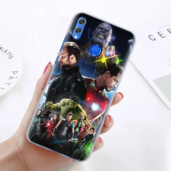 Чехол для телефона Marvel Мстители супер герои для huawei Honor 8X 8A Pro 8C 8S 9 10 Lite 20i Honor Play Y7 Y9 чехол - Цвет: 02