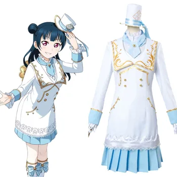 

Love Live!Aqours Yoshiko Tsushima Cosplay Costume Wonderland Ver Maid Suit Dress Adult Women Halloween Carnival Costume Full Set