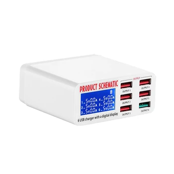 

Quick Charge 3.0 6-Port 8A USB Desktop Charger Adapter Hub Multi Port USB(US Plug)