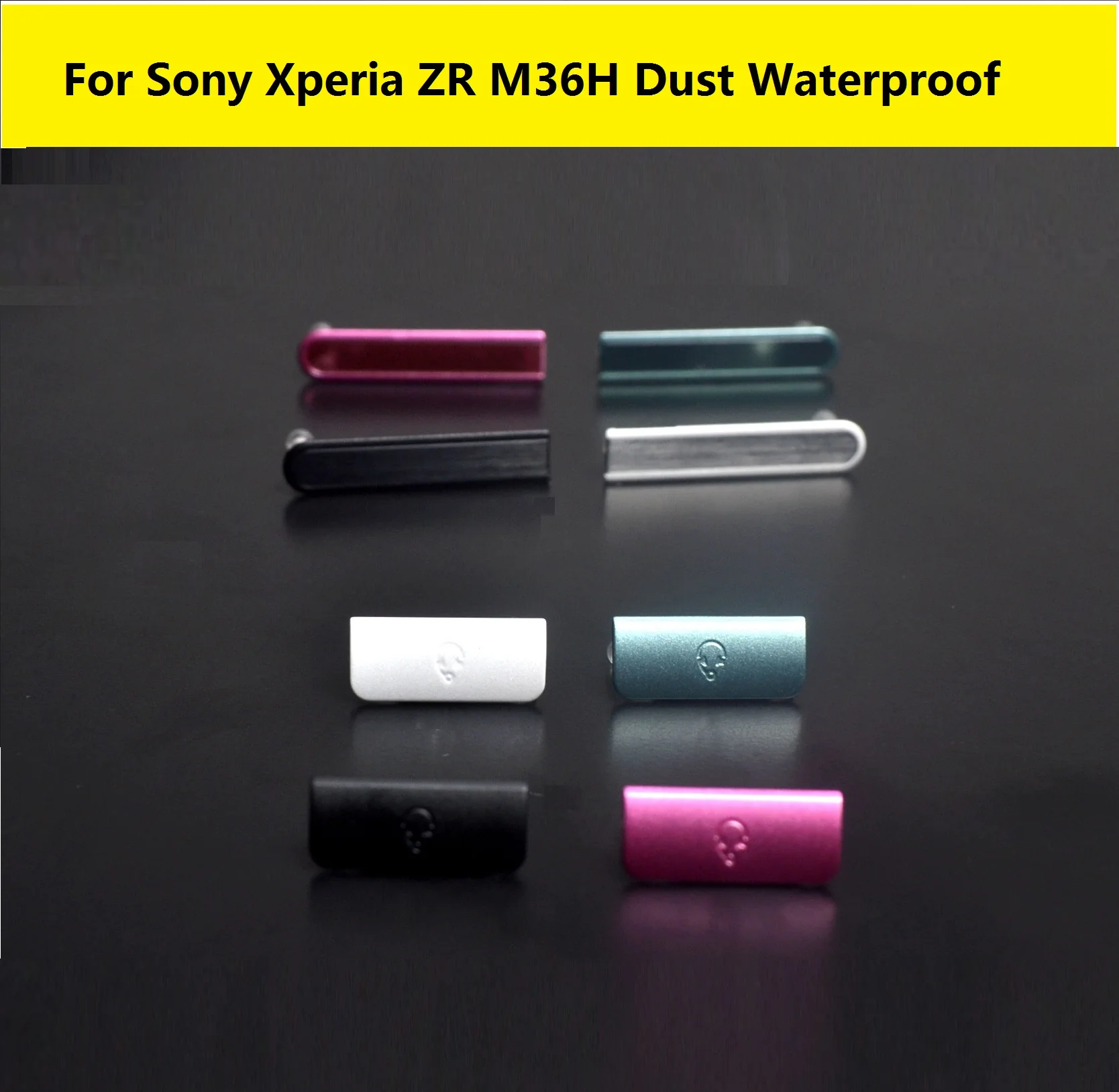 

100% New Genuine M36h USB Charging Cover & earphone Jack Cover for Sony Xperia ZR M36H USB & earphone dust Dust Waterproof plug