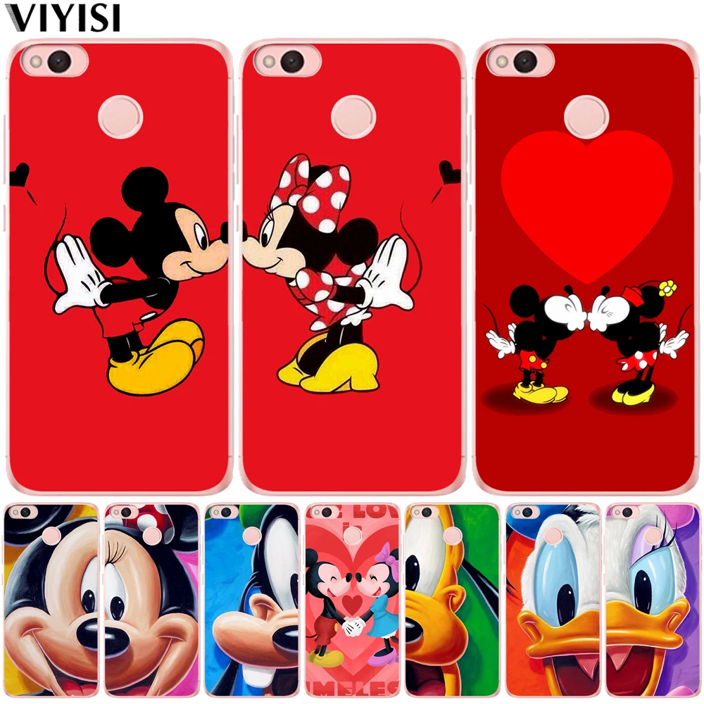 

Cute Mickey Minnie Mouse Phone Case Cover For Xiaomi Redmi Note 4X 4 Pro 4A 5A mi a1 Mi5X Mi6 Phone Case Cover Etui Coque Capa