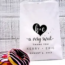 Индивидуальные инициалы Свадебные буфет лечения подарок пончик лепесток бумажный пакет помолвка вечерние печенья