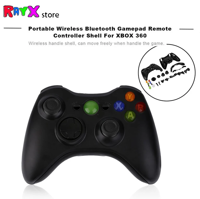 

For XBOX 360 Black Controllel Shell + buttons Wireless Gamepad Remote Controller Full Replacement Housing Shell + Buttons Set