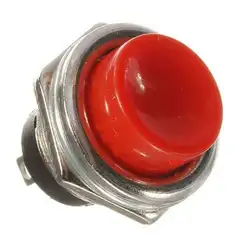5 шт. Новый Мгновенный кнопочный переключатель красный Цвет 3A 125 В Off-на рога Пластик SPST полцены