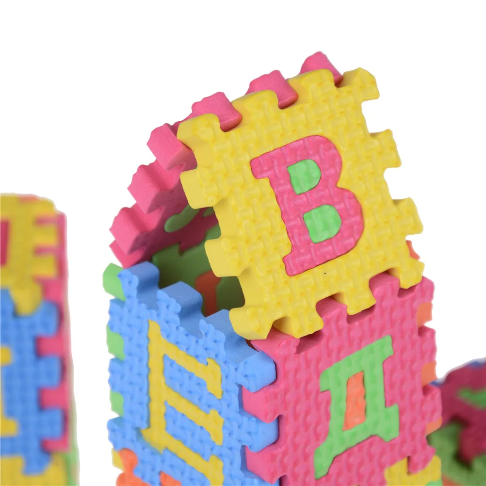 36pcs Russian Alphabet Letter Toys Kids Baby Puzzle Mats 55mm Numbers M&C 