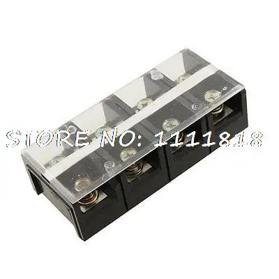 

600V 150A 4 Position Covered Screw Terminal Block Barrier Strip